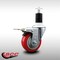 Service Caster 3.5'' SS Red Poly Swivel 1-1/2'' Expanding Stem Caster Total Lock Brake SCC-SSEXTTL20S3514-PPUB-RED-112 - alternate 3